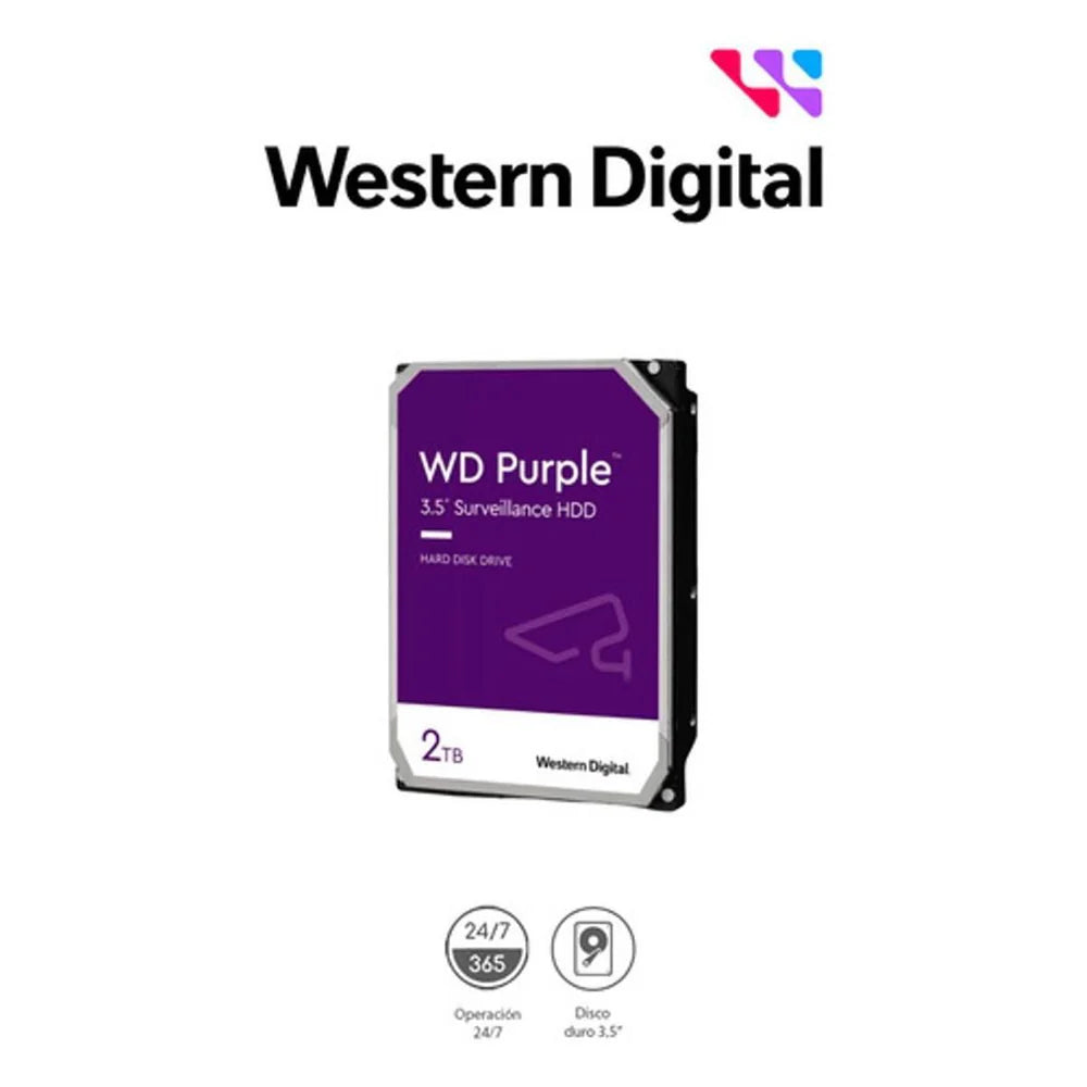 Disco Duro Western Digital WD23PURZ 2 TB SATA Vigilancia