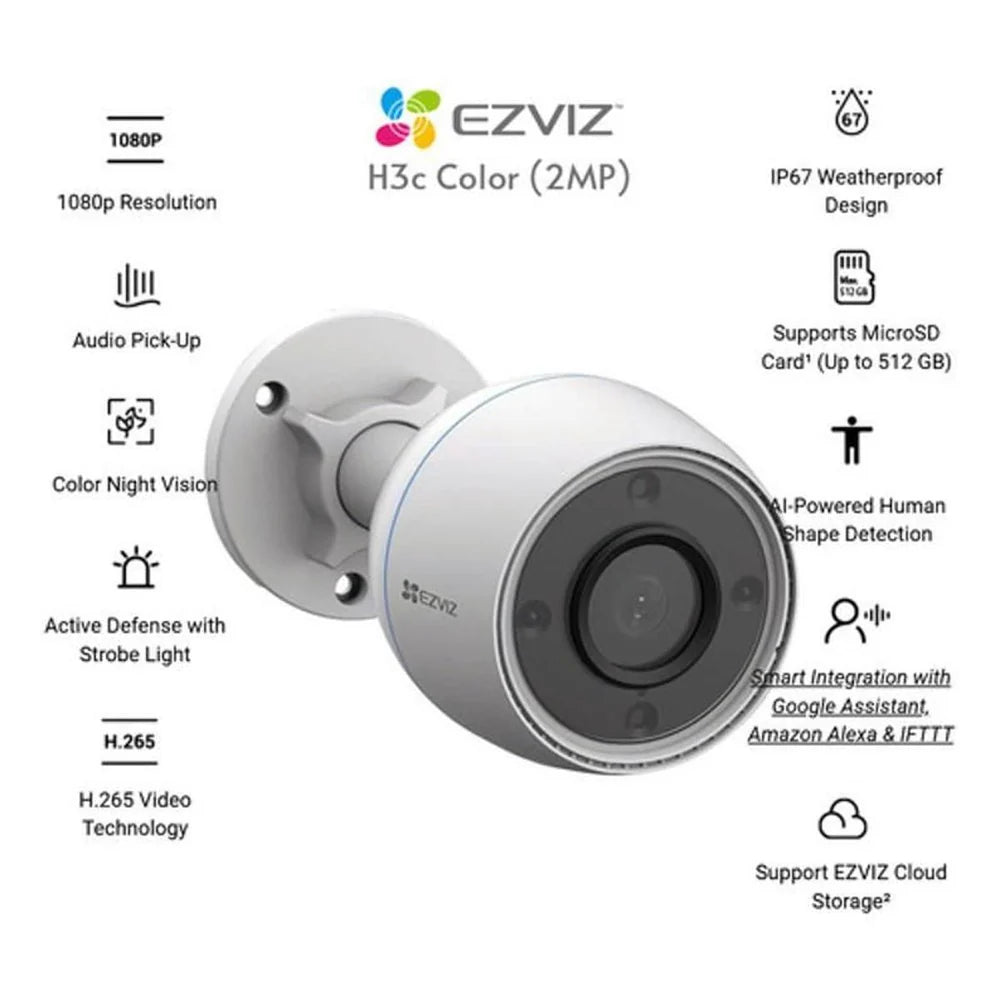 Camara Ezviz Exterior CS-H3C-R100-1K2WFL