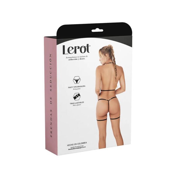 Conjunto Lencería Bretta Lerot Negro SM - Imagen 4